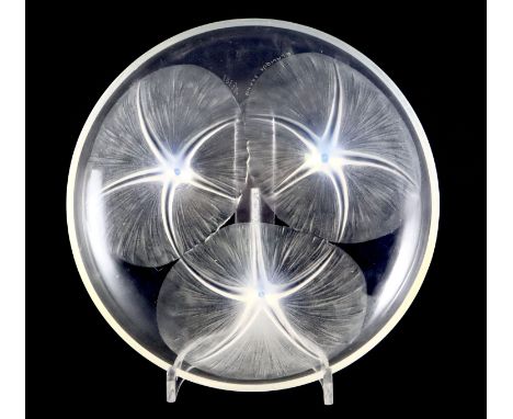 René Lalique. A pre-war opalescent glass Volubilis pattern bowl, no.383, designed in 1921, engraved mark R LALIQUE FRANCE, No