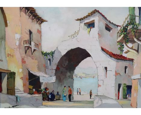 § Cecil Rochfort D'Oyly-John (1906-1993)oil on canvas'Rapallo, Italy'signed, inscribed verso, Stacy Marks labels verso17 x 23