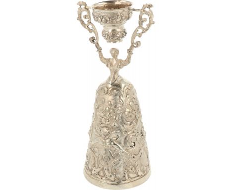 Bridal cup silver. Large model after 17th century example. The wedding cup was a popular drinking game in the seventeenth cen