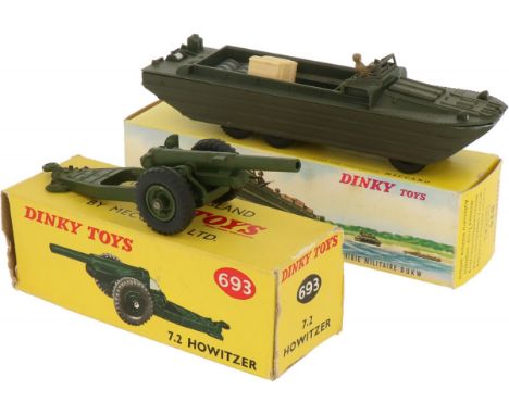 (2) piece lot Dinky toys 825 & 693 Both in unplayed with condition with original boxesConsisting of: Howitzer 7.2 mobile gun 