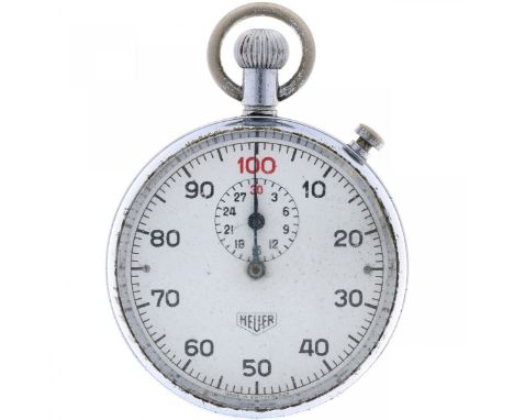 Heuer Stopwatch - ca. 1960 case: steel - manual winding, cal. 736 - the movement is in good working order - 2 (good) - diamet