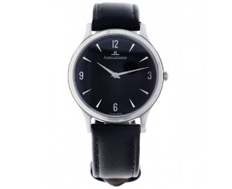 Jaeger LeCoultre Ultra Thin 145.8.79 - Men's Watch - ca. 2012 case: steel - strap: leather - manual wind - 1 (very good) - di