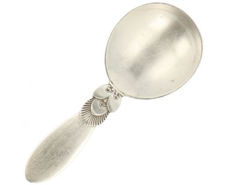 Georg Jensen sugar spoon model: 171 Cactus silver. Designed by: Gundorph Albertus (1887-1970) in 1930. Denmark, Copenhagen, G