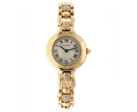 Cartier Vendome 878999 - Ladies watch - ca. 2004 case: 18 carat gold - bracelet: 18 carat gold - manual wind - 2 (good) - dia
