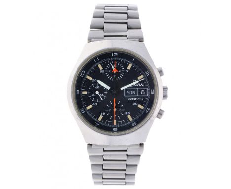 Sinn Chrono GMT 3871 - Men's watch - ca. 2000 case: steel - bracelet: steel - automatic - day date, GMT, Chronograph - 2 (goo