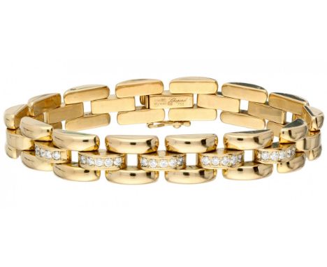 Yellow gold Chopard La Strada bracelet, with approx 0.50 ct. diamond - 18 ct. With a safety clip. Serial number: 2345351 85/4