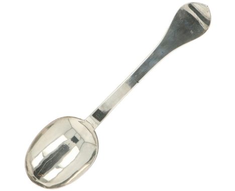 Occasional spoon silver. Beautiful model after older example with engraved coat of arms.&nbsp;engraving / inscription / initi