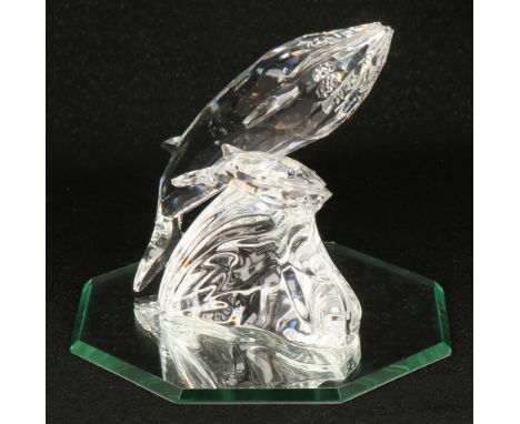 Swarovski annual item 1992 'Take care of me' The Whales In good condition with certificate. Meas. H: 10 cm. Estimate: € 40 - 