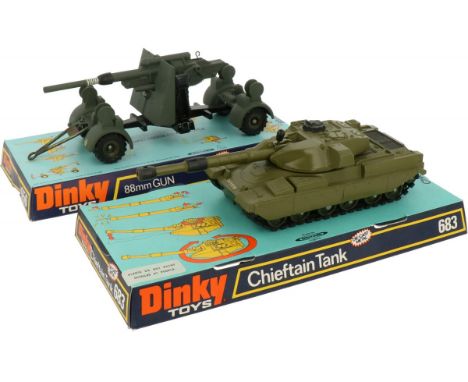 (2) part lot Military Dinky toys 693 & 656 In unused condition, complete with original packagingConsisting of: Chieftain tank