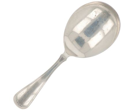 Rice ladle silver. Beautiful model with curved handle.&nbsp;The Netherlands, Woudsend / Sneek, Johannes Schijfsma Jz.&nbsp;18