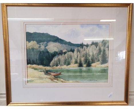 William S. Clowe, lakeside scene, watercolour, signed, 24 x 34 cm, portrait of a lady, oil on board, 43 x 33 cm and various w