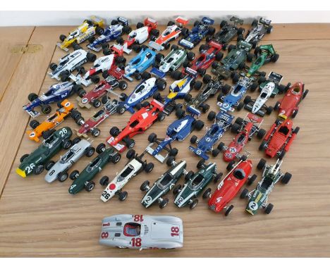 A collection of 1:43 scale RBA Collectibles die cast race cars to include Mercedes W196 (38).