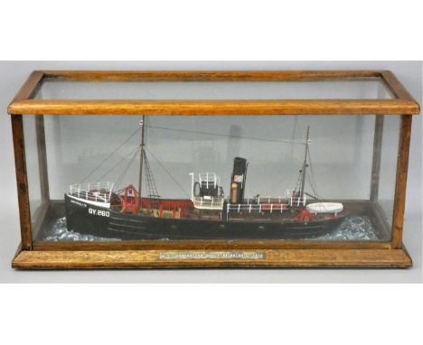G. Pearson, Hull, a wooden scratch built model of GY260 CHRYSOLITE, built in 1916 by Cochranes of Selby for Kingston Steam Tr