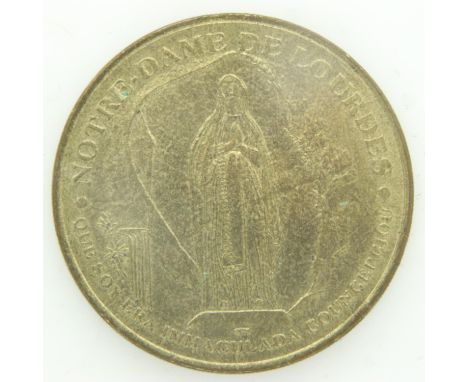Notre Dame / Lourdes missionary token. UK P&amp;P Group 0 (£6+VAT for the first lot and £1+VAT for subsequent lots) 