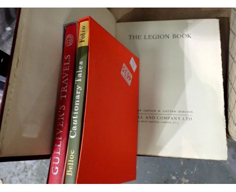 Two Folio Society books and the legion grind by Capt H Cotton Minchin. UK P&amp;P Group 2 (£20+VAT for the first lot and £4+V