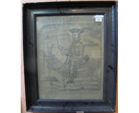 Shone-ap-Morgan, gentleman of Wales, his journey to London to take possession of his fathers estate etc, large printed sheet.