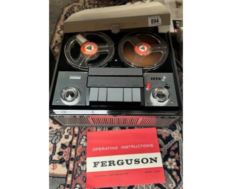 A vintage Ferguson model 3220 twin track reel to reel tape recorder
