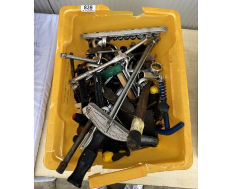A box of assorted tools