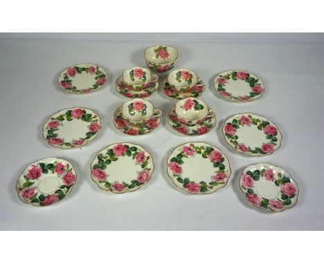A quantity of assorted tea and coffee ware, including a Crescent china part tea service decorated with roses (a lot).