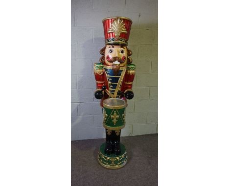 A large decorative Christmas Nutcracker drummer, shop display or Christmas Decoration, modern,&nbsp; 182cm highCondition repo