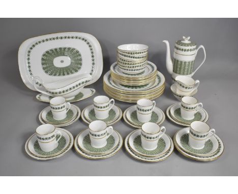 A Spode Provence Pattern Service to comprise Coffee Pot, Six Cans, Eight Saucers, Nine Side Plates, Milk Jug and a Sugar Bowl