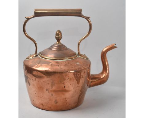A Late 19th Century Copper with Acorn Finial, 27cm high 