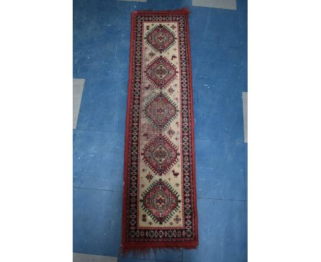 A Small Vintage Pattern Runner, 136cm x 36cm 
