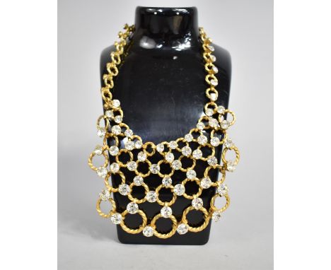 A Vintage Jewelled Gilt Metal Necklace by Mitchel Maer for Christian Dior