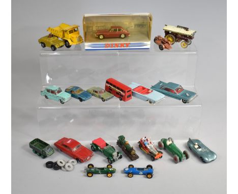 A Collection of Various Corgi, Dinky and Other Playworn Diecast Toys to include Dinky Cooper Bristol and Jaguar Type D 