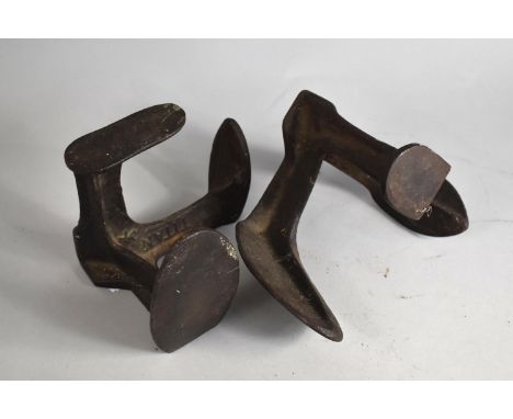 Two Vintage Iron Shoe Lasts 