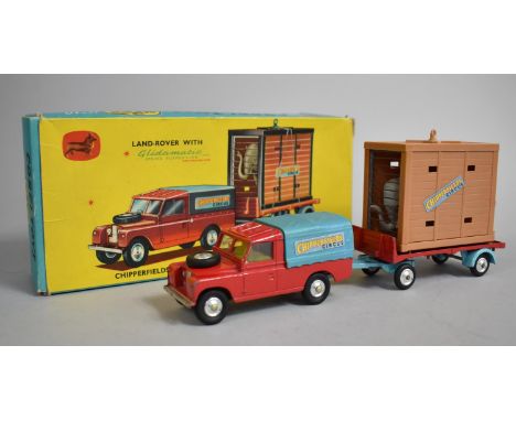 A Boxed Corgi Toys Gift Set No 19, Chipperfield Landrover with Elephant and Cage on Trailer 