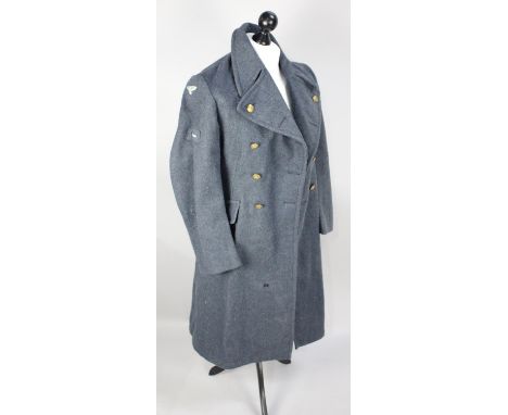 A Vintage Royal Air Force Great Coat, Size 8 with War Department Crows foot Label 