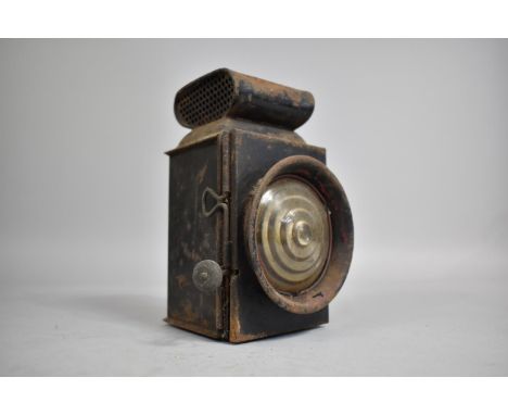 A Vintage Raydyot Patent Motor Vehicle Lamp Complete with Burner, 18cm high 
