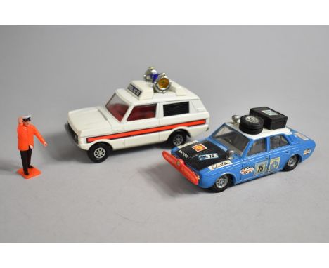 Two Unboxed Corgi Toys Diecasts, Vigilant 'Range Rover' with Policeman Figure and Corgi Toys Hillman Hunter Mark II 