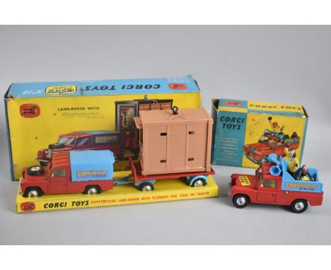 A Boxed Corgi Toys Gift Set No 19, Chipperfields Landrover with Elephant and Cage on Trailer together with a Boxed Chipperfie