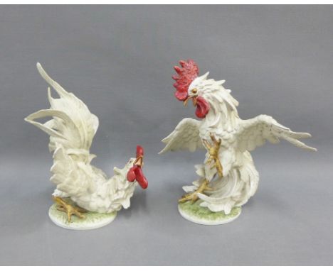 Two Goebel Fighting Rooster figures, 22cm high (2)