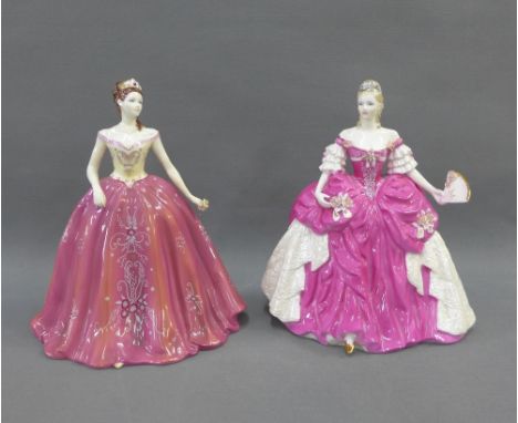 Coalport limited edition bone china figures to include Valentine Ball &amp; Happy Ever After,  tallest 23cm (2) 