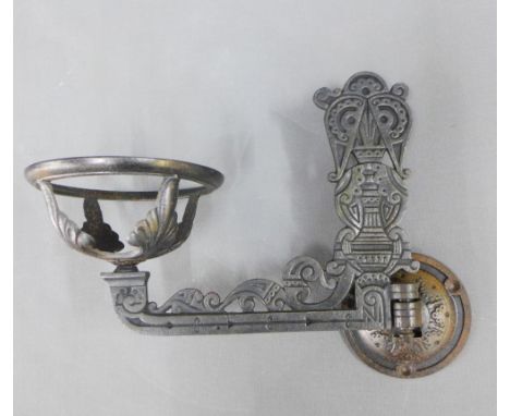 Victorian iron light bracket, circa 1875, 27 x 19cm 