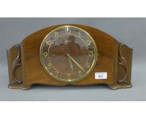 Early 20th century Junghans mantle clock, 43cm long 