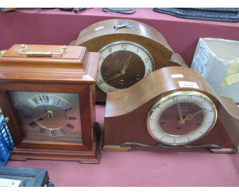 Hermle and One Other Westminster Chimes Mantle Clocks, carriage clock. (3).