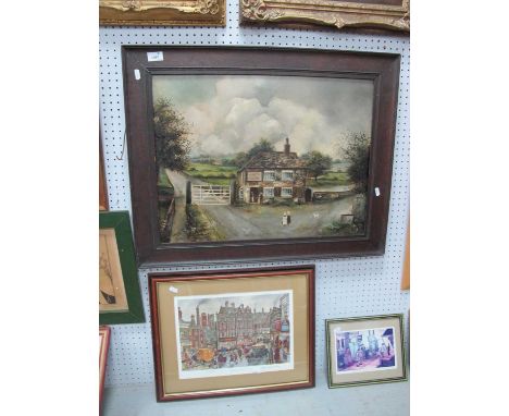 William Highfield (Sheffield Artist), Hunters Toll Bar, oil on canvas, signed lower left, 45.5 x 61cm. George Cunningham, Hil