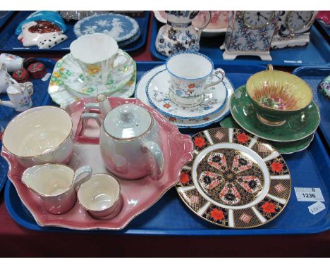 Royal Winton Lustre Solitaire Breakfast Set, Royal Crown Derby Imari Pattern 1128, etc:- One Tray.