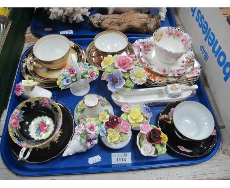 Noritake, Paragon and Doulton Cabinet China, floral posies:- One Tray.Floral Posies with some small chips, most plates/saucer