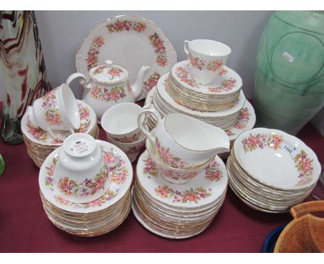 Colclough Floral Tea Service, of approximately eighty-nine pieces, including teapot.