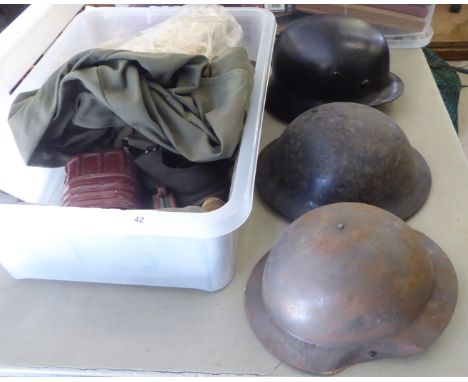 German military collectables: to include a helmet (Please Note: this lot is subject to the statement made in the Auctioneers 