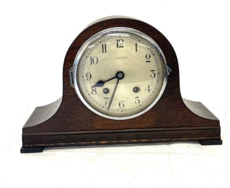 Vintage Walker Ltd 2 keyhole mantel clock, untested 