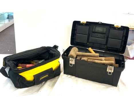 2 Stanley tool boxes with contents 