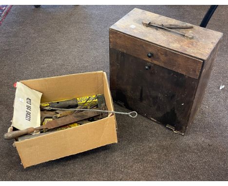 Engineers chest with contents and additional tools to include scalpels, scissors etc 