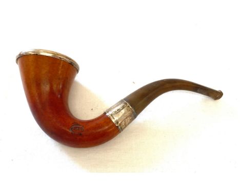 Vintage silver mounted/ rimmed Maroo Meerchaum pipe 