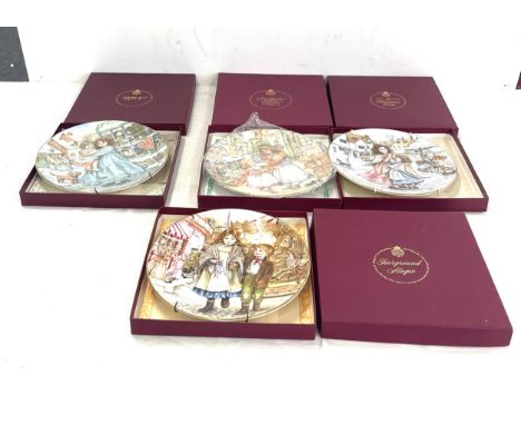 Royal Worcester collectors plates to include  Official NSPCC Christmas plate,  fairground magic, love, Christmas Wish etc 